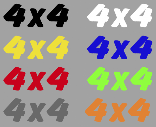 Aufkleber 4x4